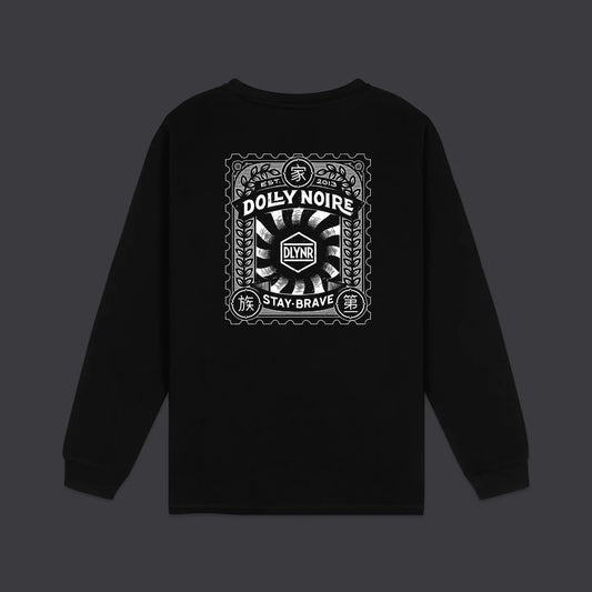 Dolly Noire Stamp Long Sleeves Tee Black