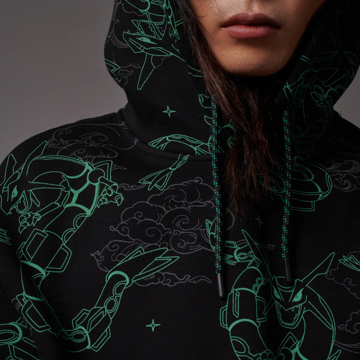 Dolly Noire X Pokémon Rayquaza Pattern Hoodie