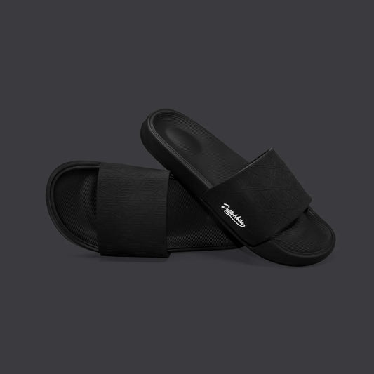 3D Monogram Slippers Black