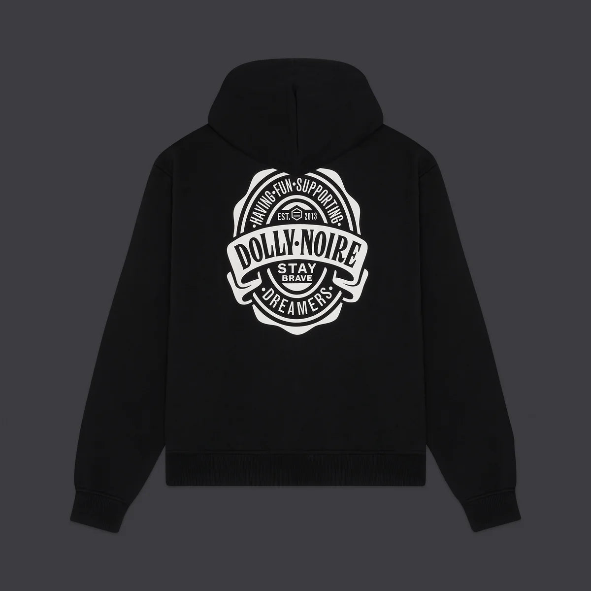 Dolly Noire  Logo Brew Label Zip Hoodie Black