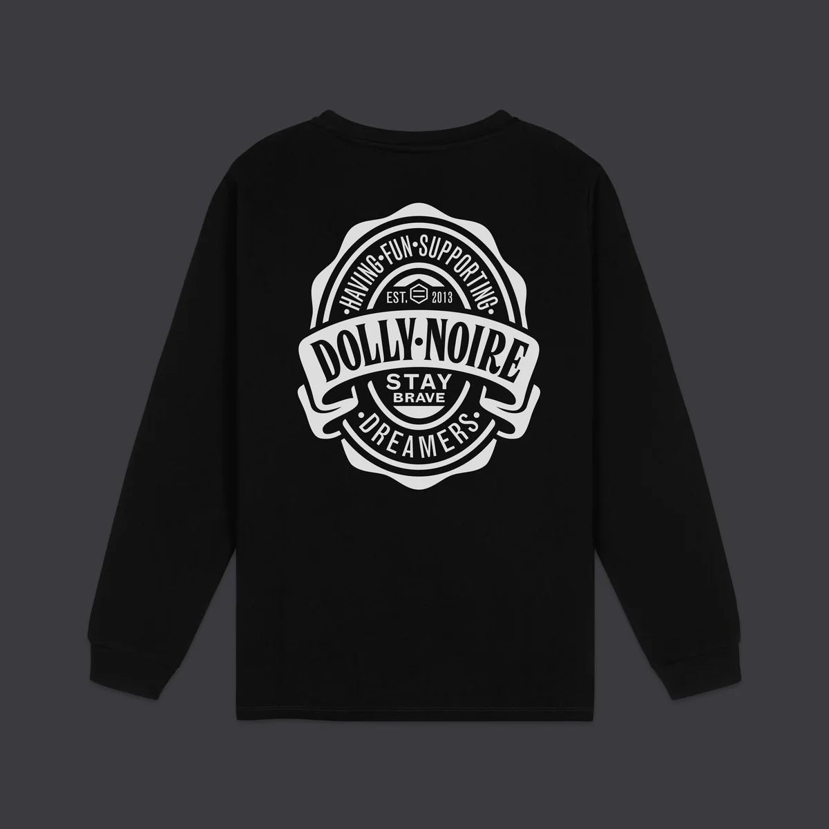 Dolly Noire Logo Brew Label Long Sleeves Tee Black