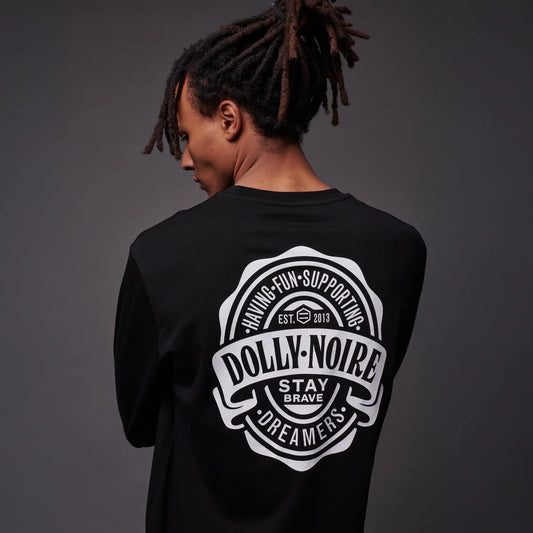 Dolly Noire Logo Brew Label Long Sleeves Tee Black