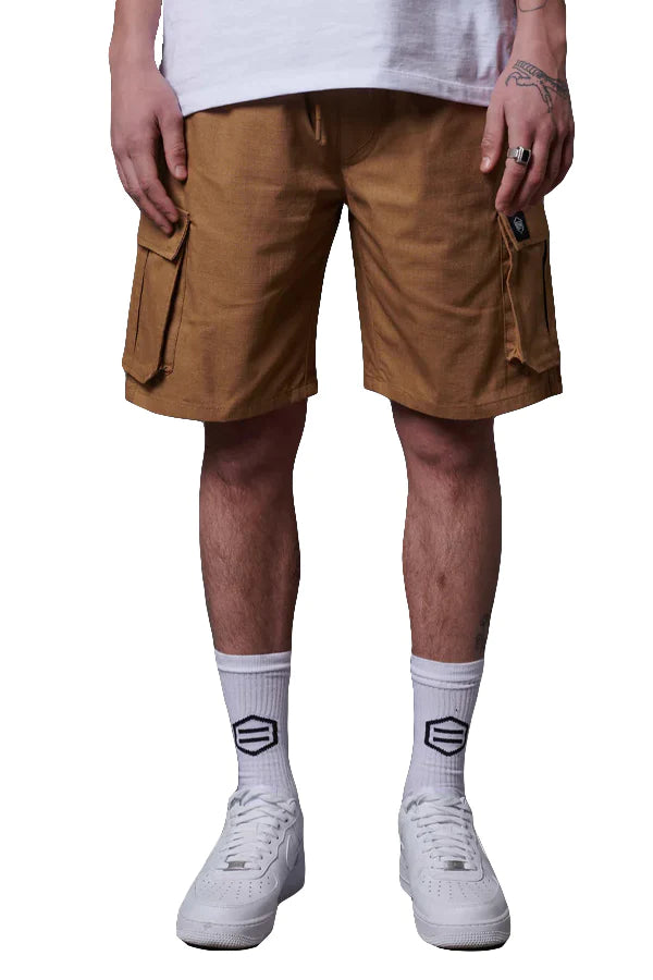 Dolly Noire Cotton Ripstop Cargo Easyshorts Beige