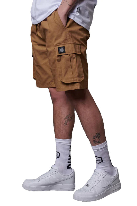 Dolly Noire Cotton Ripstop Cargo Easyshorts Beige