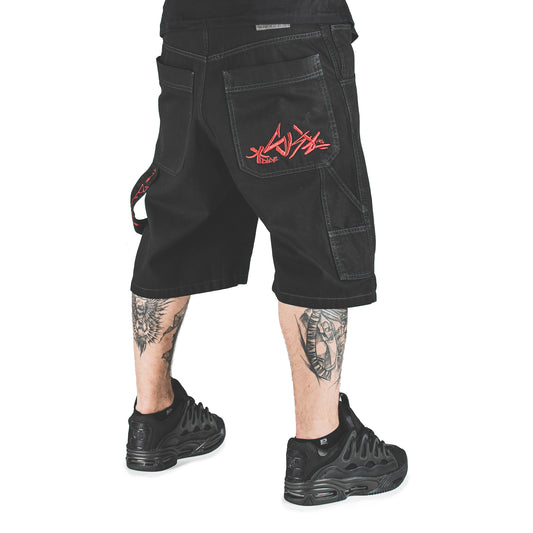 Blueskin Shorts Jeans  Black/Red