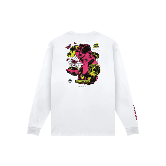 Arbor Skateboards Glitch Longsleeve T-Shirt White