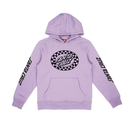 Santa Cruz Youth Check Oval Mono Front Hoodie Lavender