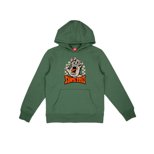 Santa Cruz Youth Check Gateway Hand Front Hoodie Sage