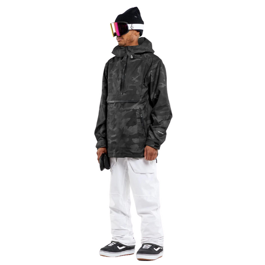 Volcom Brighton Pullover Jacket Black Camo