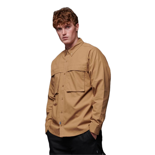 Dolly Noire Cotton Ripstop Shirt Beige