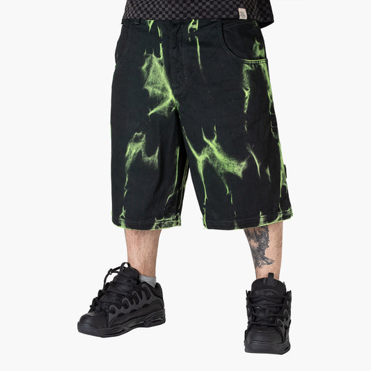 Blueskin Shorts Jeans  Black Dirty Fluo