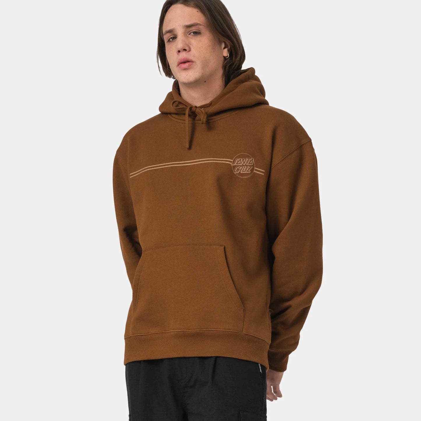 Santa Cruz Dot Stripe Hoodie Chestnut