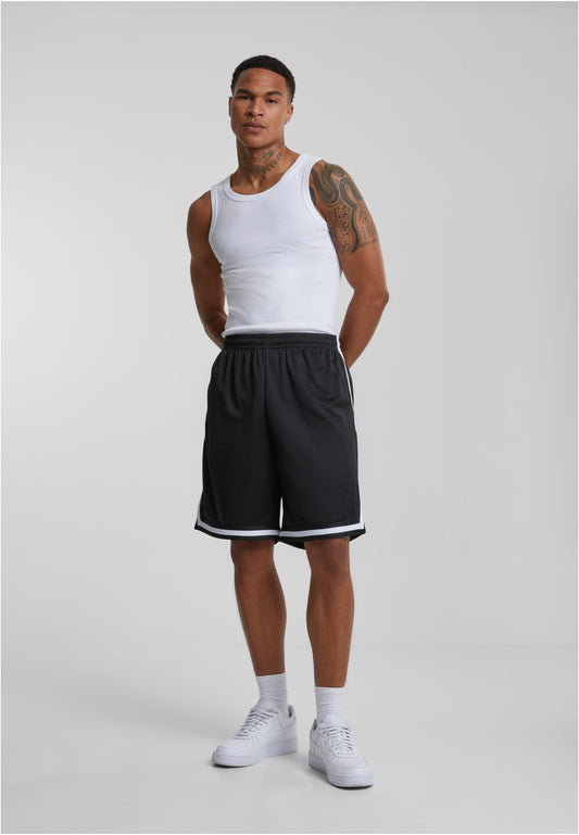 Urban Classics Stripes Mesh Shorts Black/White