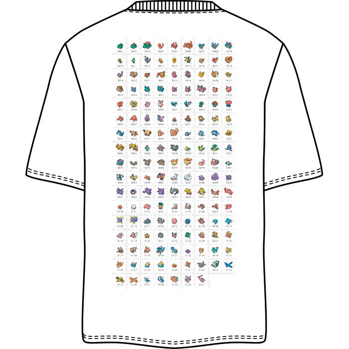 Dolly Noire X Pokémon Pokedex Tee White