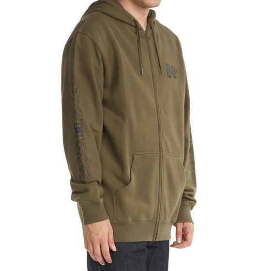 DC Shoes Hard Times Zip Hoodie Green