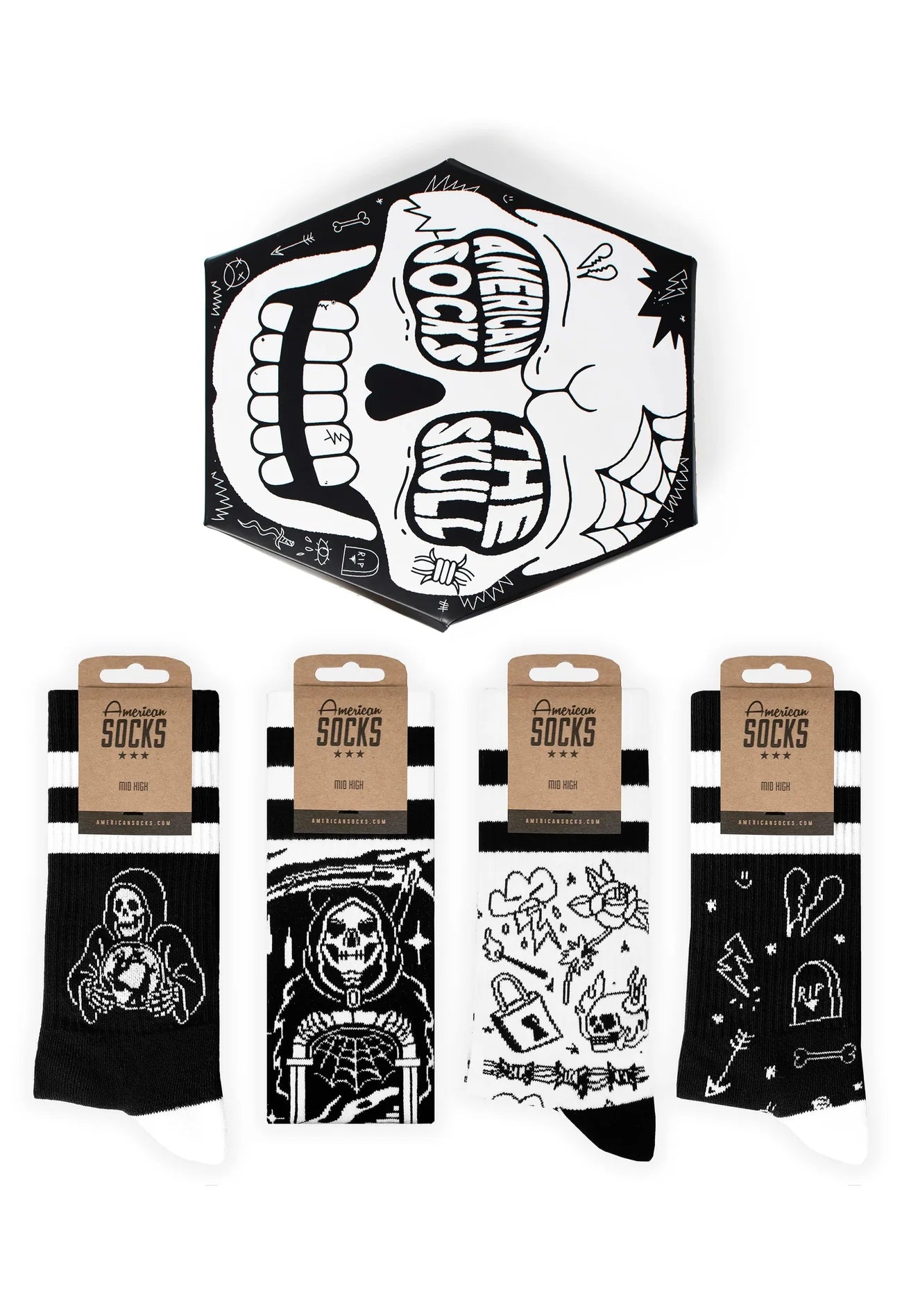 American Socks The Skull Gift Box (4 Pack)