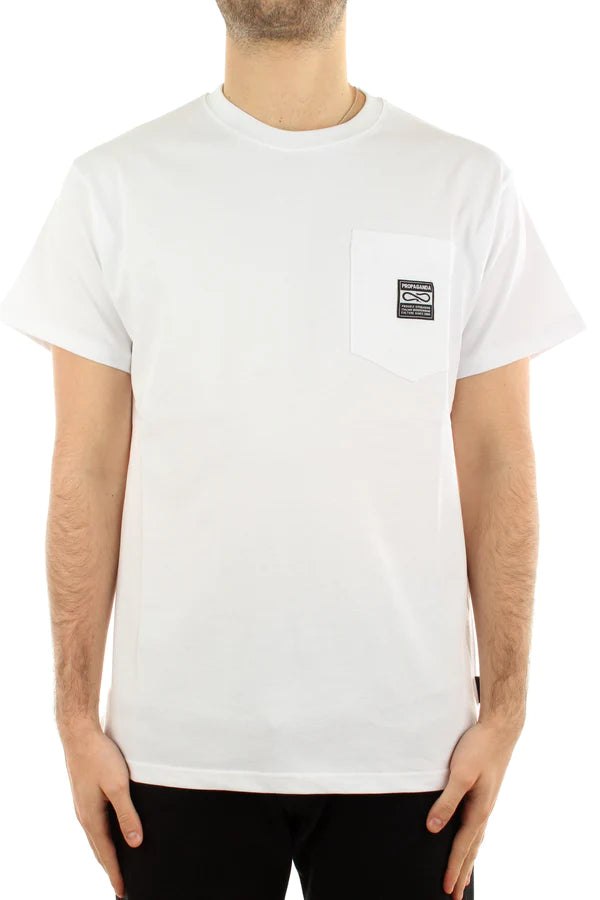 Propaganda Label Pocket Tee White