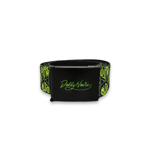 Dolly Noire Monogram Belt Lime