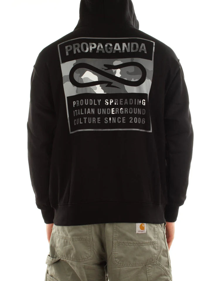 Propaganda Zip Label Camo Hoodie