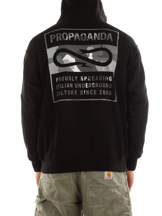 Propaganda Zip Label Camo Hoodie