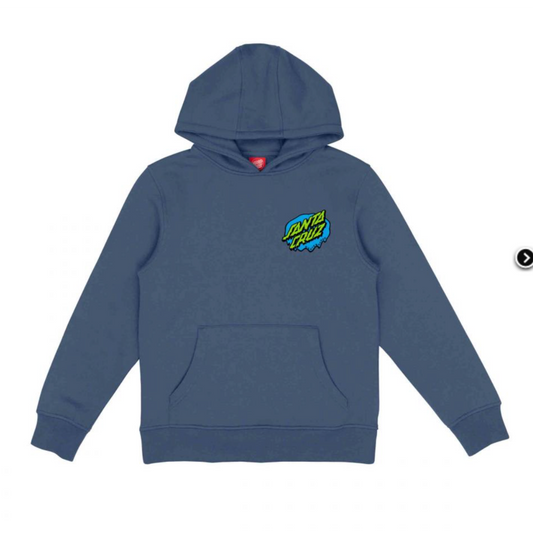 Santa Cruz Youth Slime Dot Hoodie Blue