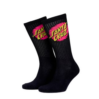 Santa Cruz Style Dot Socks Black
