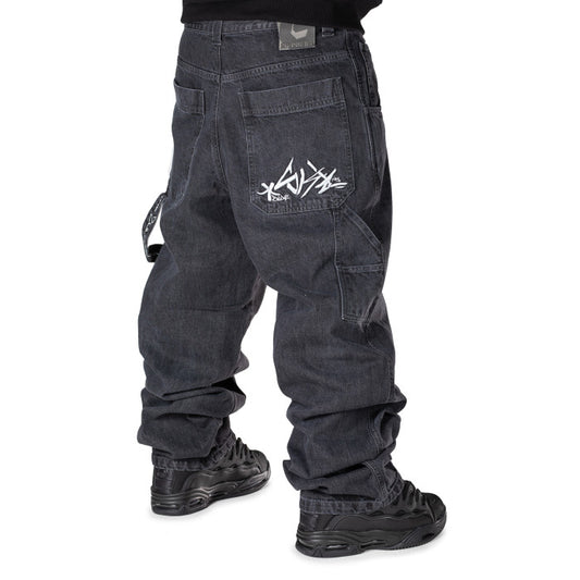Jeans Denim Blueskin Black used stone wash