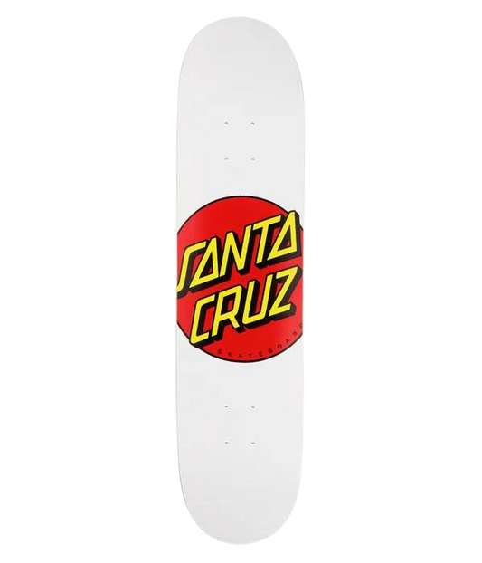 Santa Cruz Classic Dot White Deck 8"