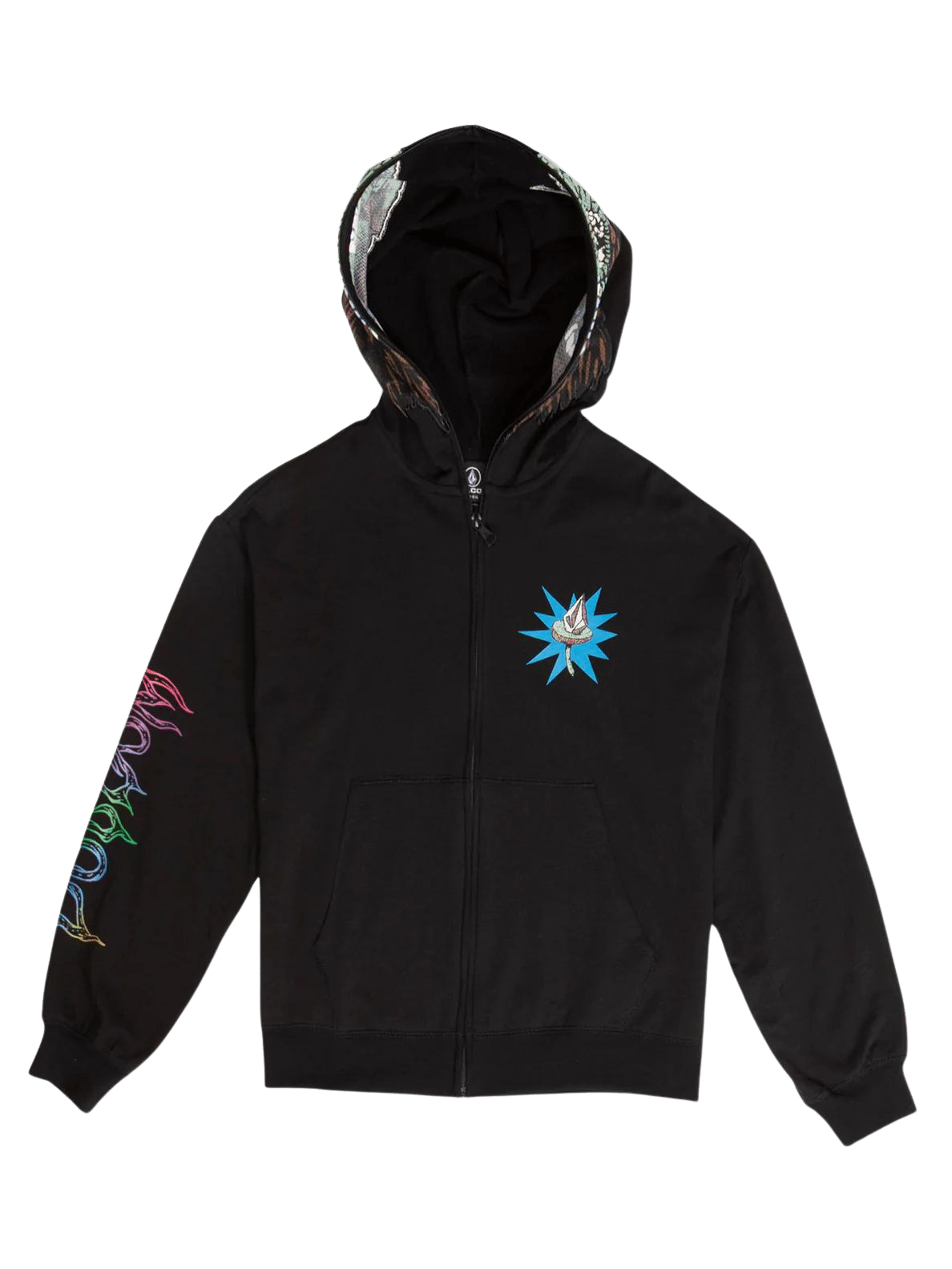 Volcom Chrissie Abbot X French Full Zip Hoodie Black