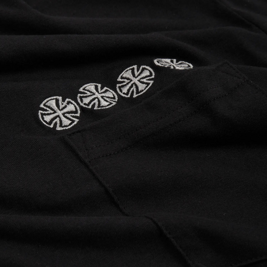 Independent Chain Cross Pocket T-shirt Black