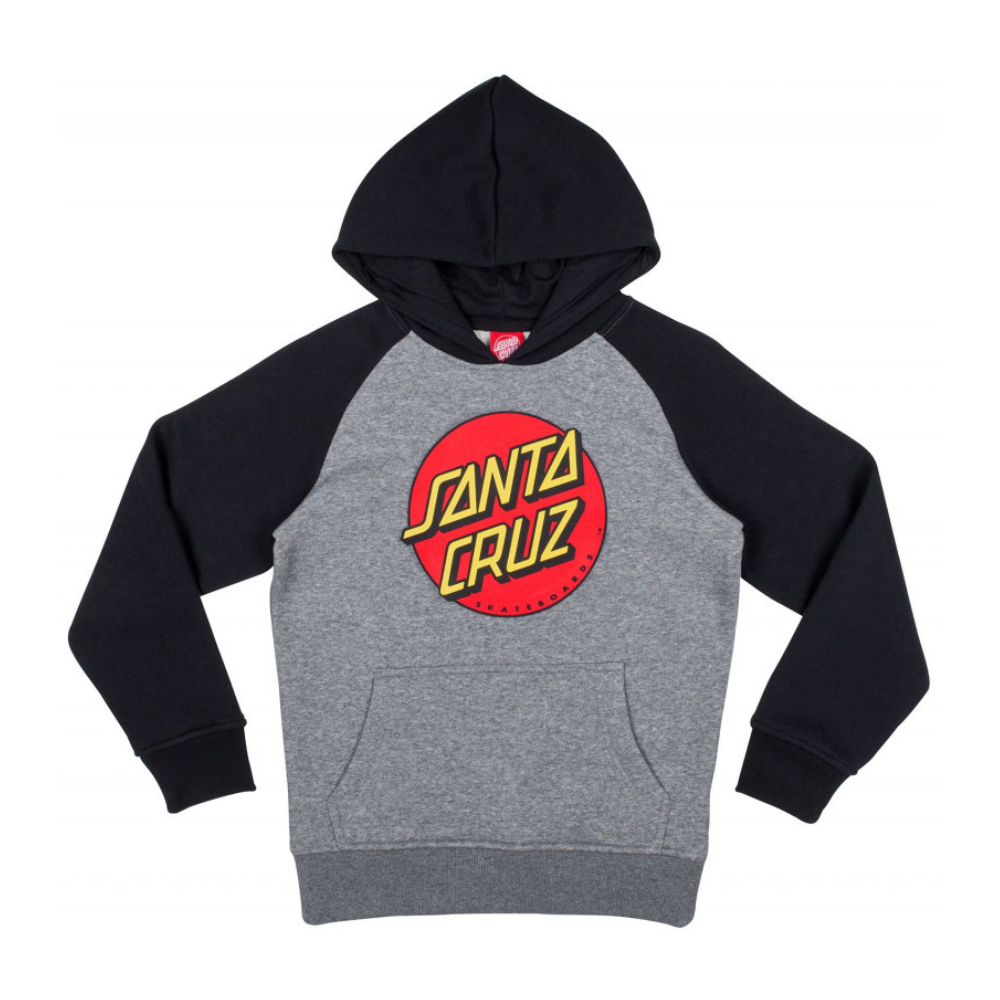Santa Cruz Youth Dot Hoodie Black/Dark Heather