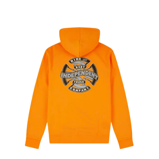 Independent Bar Cross Ribbon Hoodie Orange