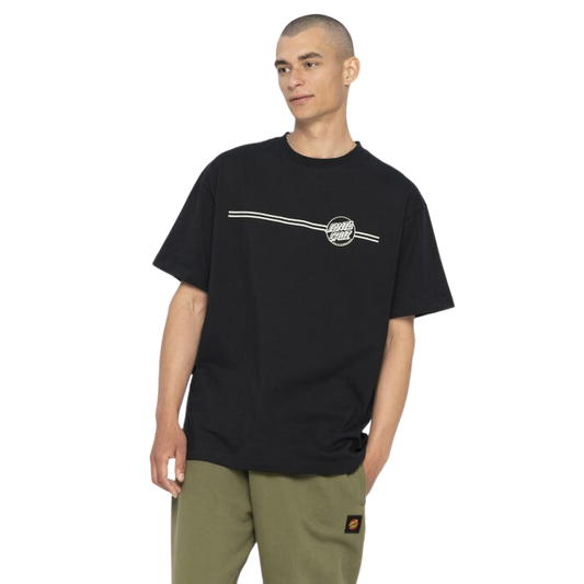 Santa Cruz Opus Dot Stripe T-Shirt Black