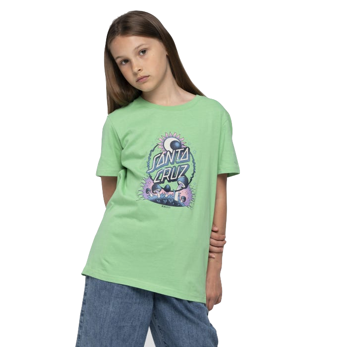 Santa Cruz Youth Dark Arts Front Dot T-Shirt Mint