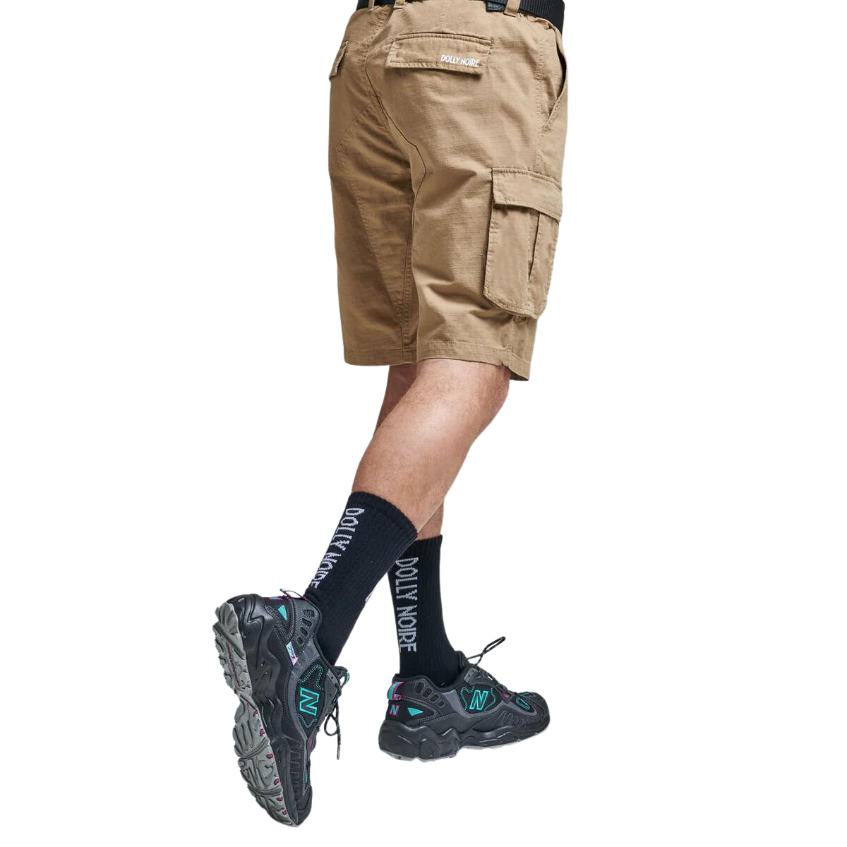 Dolly Noire Cargo Ripstop Shorts Beige