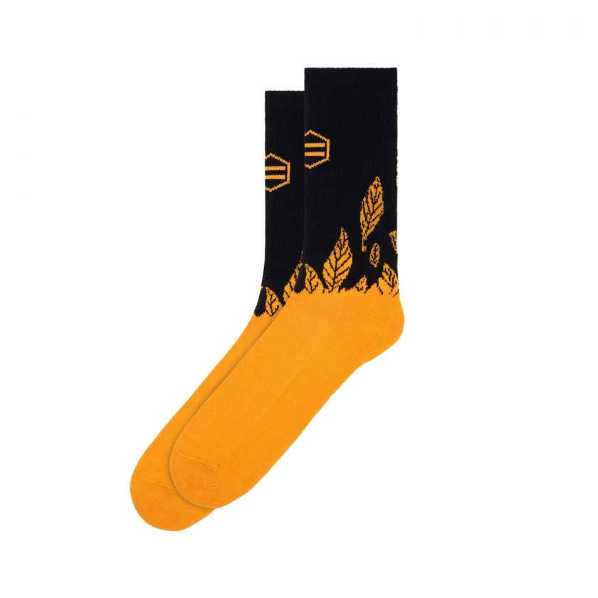 DOLLY NOIRE Woven leaves socks