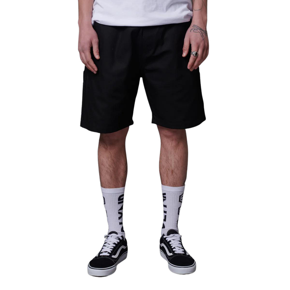 Dolly Noire Canvas Easy Carpenter Shorts Black
