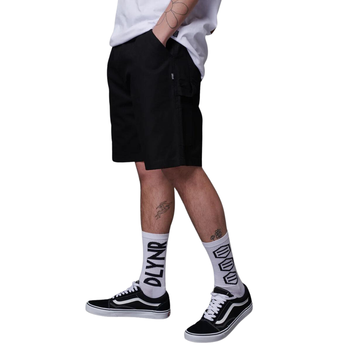 Dolly Noire Canvas Easy Carpenter Shorts Black