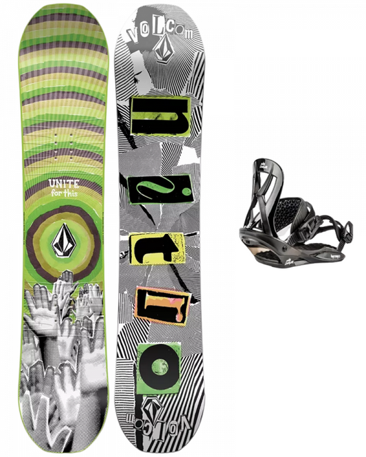 RIPPER x VOLCOM + CHARGER MINI snowboard e attacchi ragazzo NITRO (Y 33.5/38)