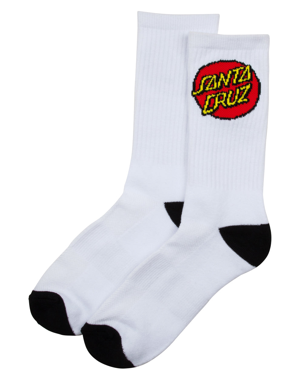 Santa Cruz Classic Dot Black/White Socks (2 Pack)